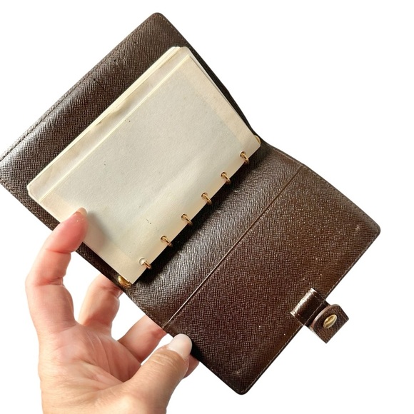 Louis Vuitton Damier Ebene Leather PM Agenda with Ruler Stickers & Map - Picture 12 of 15